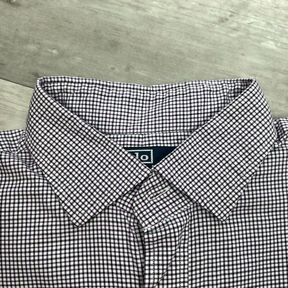 Polo Ralph Lauren White w/ Purple & Black Plaid Shirt XL - Picture 3 of 4